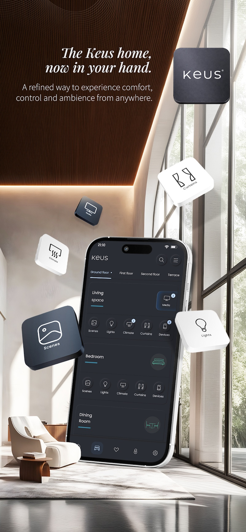 The Keus home experience in your hand