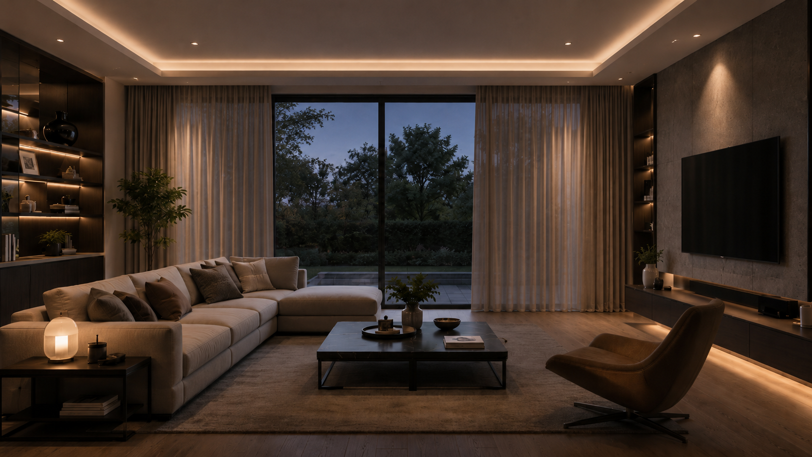 A living room ready to welcome people home